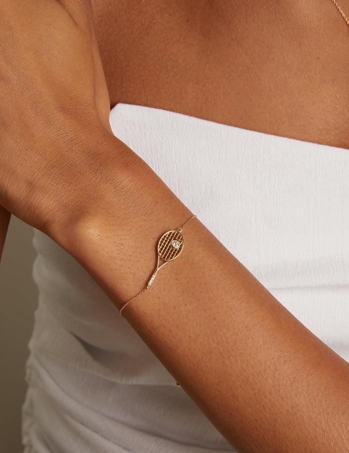 Lab Grown Diamond Tennis Racket Bracelet