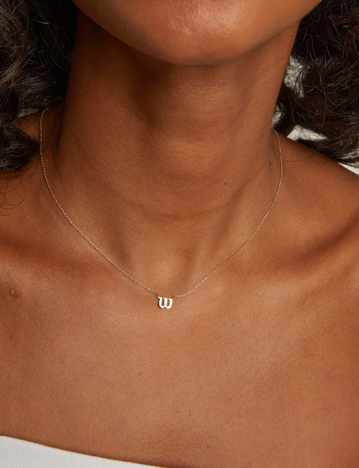Aurate x Wilson: Dainty W Necklace