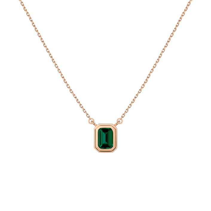 Emerald Heirloom Necklace Vermeil 14k 18k Rose Gold First