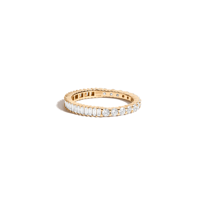 Two-in-One Mini Diamond Eternity Ring 14k 18k Yellow Gold First