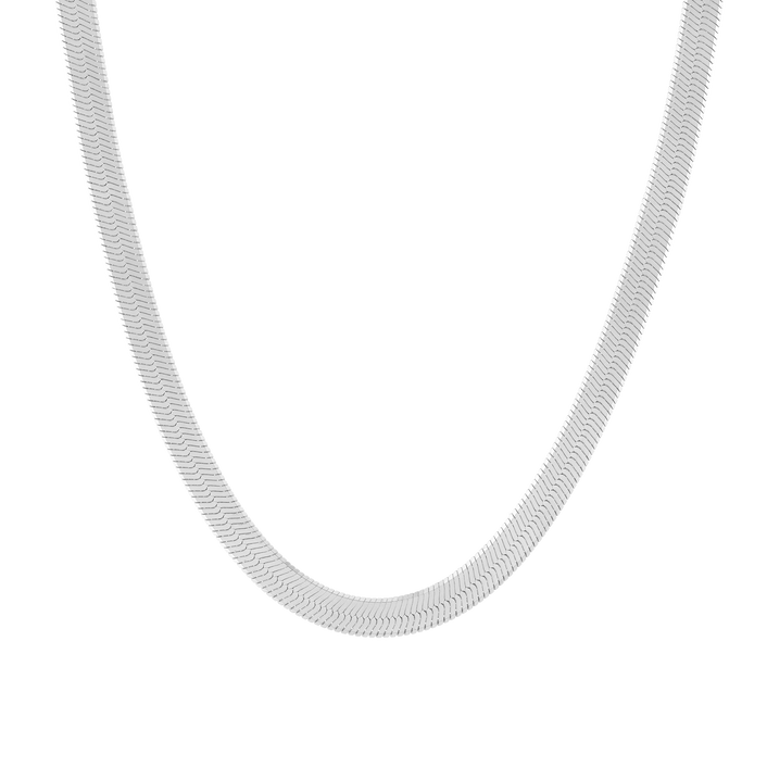 Aurate x Frye: Extra Bold Herringbone Necklace Sterling Silver First