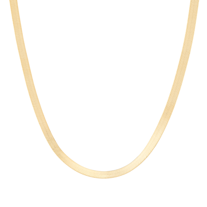 Aurate x Frye: Bold Herringbone Necklace Yellow Vermeil First