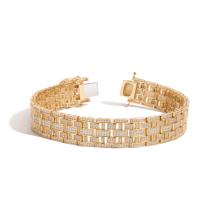 Lab Grown Diamond Watch Bracelet 14k Yellow Gold 6in 6.5in 7in 7.5in 8in First