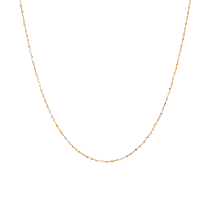 Barely There Chain Necklace Vermeil 14k Yellow Gold 16in 18in 20in 22in First