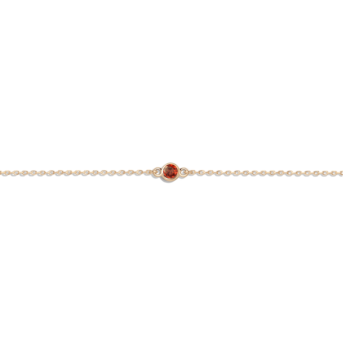 Birthstone Bracelet Garnet - Jan 14K 18K Yellow Gold First