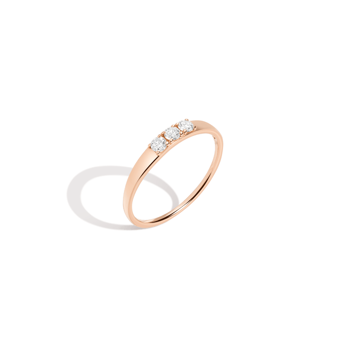 Bold Diamond Stacker Ring 14K 18K Rose Gold First