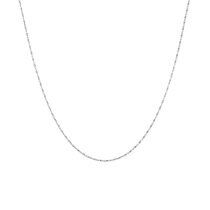Dainty Geometric Chain Necklace 14k White Gold 16in 18in First