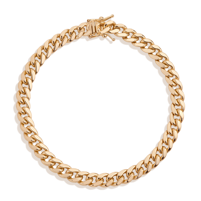 Large Cuban Chain Bracelet Vermeil Yellow Gold 6in 6.5in 7in 7.5in First